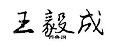 曾慶福王毅成行書個性簽名怎么寫