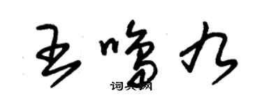 朱錫榮王鳴九草書個性簽名怎么寫