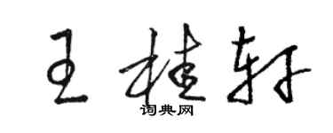 駱恆光王桂軒草書個性簽名怎么寫