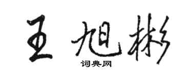 駱恆光王旭彬行書個性簽名怎么寫
