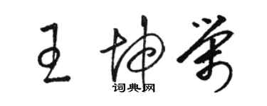 駱恆光王坤榮草書個性簽名怎么寫