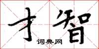 周炳元才智楷書怎么寫