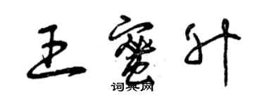 曾慶福王蜜升草書個性簽名怎么寫