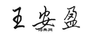 駱恆光王安盈行書個性簽名怎么寫