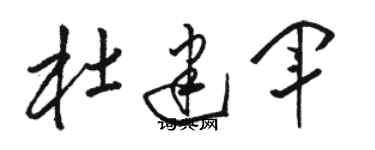 駱恆光杜建軍草書個性簽名怎么寫