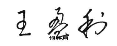 駱恆光王盈利草書個性簽名怎么寫