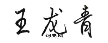 駱恆光王龍青行書個性簽名怎么寫