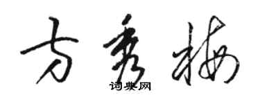 駱恆光方秀梅草書個性簽名怎么寫