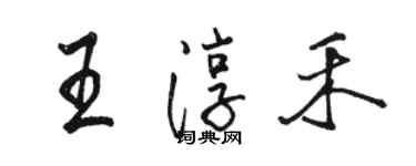 駱恆光王淳禾行書個性簽名怎么寫