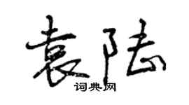曾慶福袁陸行書個性簽名怎么寫