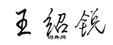 駱恆光王紹銳行書個性簽名怎么寫