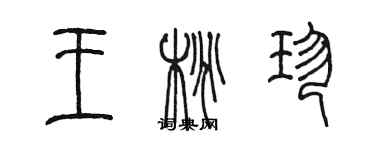 陳墨王桃珍篆書個性簽名怎么寫