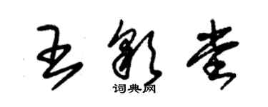 朱錫榮王彩堂草書個性簽名怎么寫