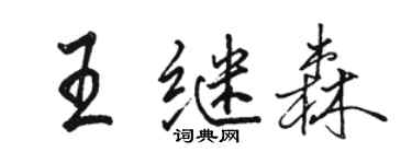 駱恆光王繼森行書個性簽名怎么寫