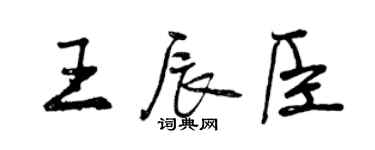 曾慶福王辰臣行書個性簽名怎么寫