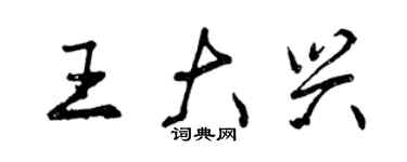 曾慶福王大興行書個性簽名怎么寫