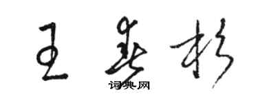 駱恆光王春杉草書個性簽名怎么寫