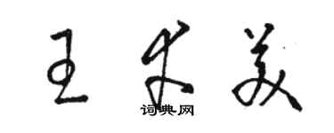 駱恆光王幸美草書個性簽名怎么寫