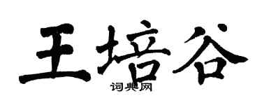 翁闓運王培谷楷書個性簽名怎么寫