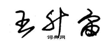 朱錫榮王升宙草書個性簽名怎么寫