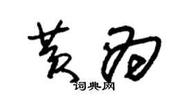 朱錫榮黃為草書個性簽名怎么寫