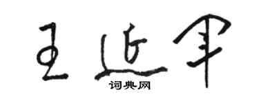 駱恆光王延軍草書個性簽名怎么寫