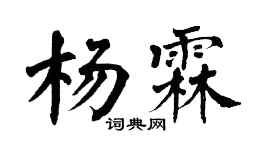 翁闓運楊霖楷書個性簽名怎么寫