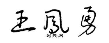 曾慶福王鳳勇草書個性簽名怎么寫