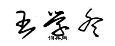 朱錫榮王學冬草書個性簽名怎么寫