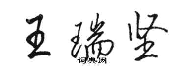 駱恆光王瑞堅行書個性簽名怎么寫