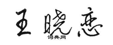 駱恆光王曉戀行書個性簽名怎么寫