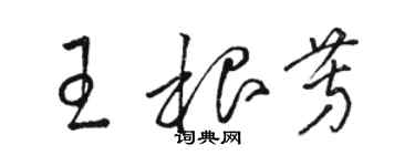 駱恆光王根芳草書個性簽名怎么寫