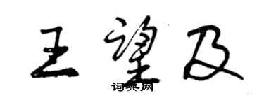 曾慶福王望及行書個性簽名怎么寫