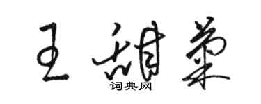 駱恆光王甜菊草書個性簽名怎么寫