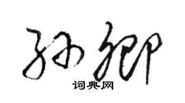 駱恆光孫卿草書個性簽名怎么寫