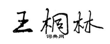 曾慶福王桐林行書個性簽名怎么寫