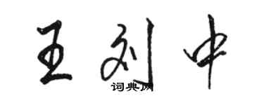 駱恆光王劉中行書個性簽名怎么寫