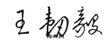 駱恆光王韌毅草書個性簽名怎么寫