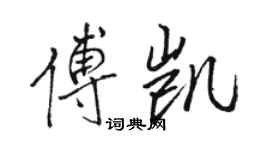 駱恆光傅凱行書個性簽名怎么寫