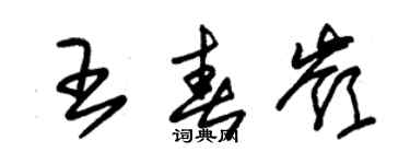 朱錫榮王春嶺草書個性簽名怎么寫