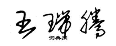 朱錫榮王瑞騰草書個性簽名怎么寫