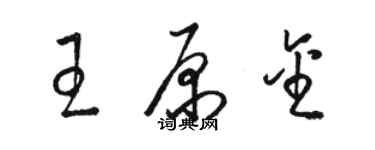 駱恆光王原金草書個性簽名怎么寫