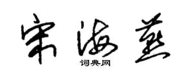 朱錫榮宋海燕草書個性簽名怎么寫