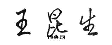 駱恆光王昆生行書個性簽名怎么寫