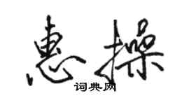 駱恆光惠操行書個性簽名怎么寫