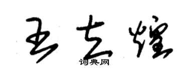 朱錫榮王立煌草書個性簽名怎么寫