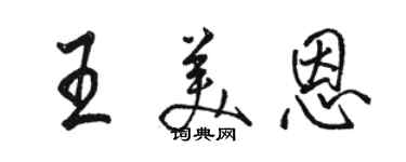 駱恆光王美恩行書個性簽名怎么寫