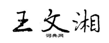 曾慶福王文湘行書個性簽名怎么寫