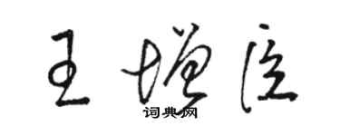 駱恆光王增臣草書個性簽名怎么寫