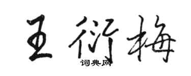 駱恆光王衍梅行書個性簽名怎么寫